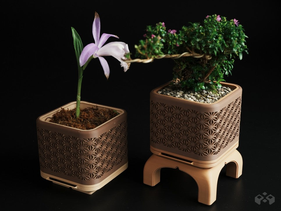 Kumiko Bonsai Planter with Legs